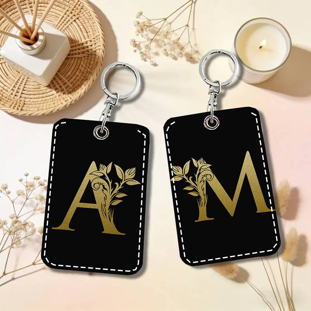 Letter Monogram Card Case Keyc - Monogram Keychain Leather recension och pris