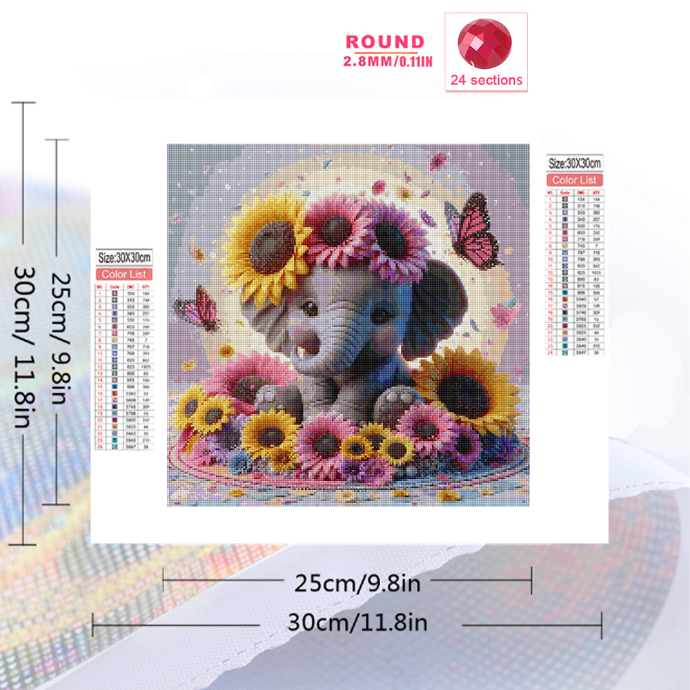 Evershine Elephant Diamond Pai - Photo Mosaic Print recension och pris