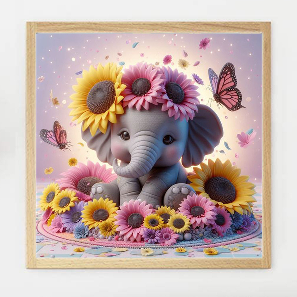 Evershine Elephant Diamond Pai - Photo Mosaic Print recension och pris