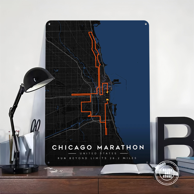 Chicago Marathon Route Map 3D  - Custom Map Poster recension och pris