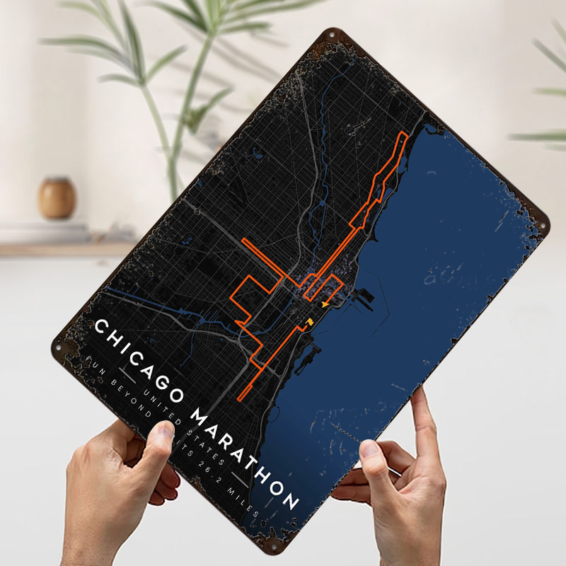 Chicago Marathon Route Map 3D  - Custom Map Poster recension och pris
