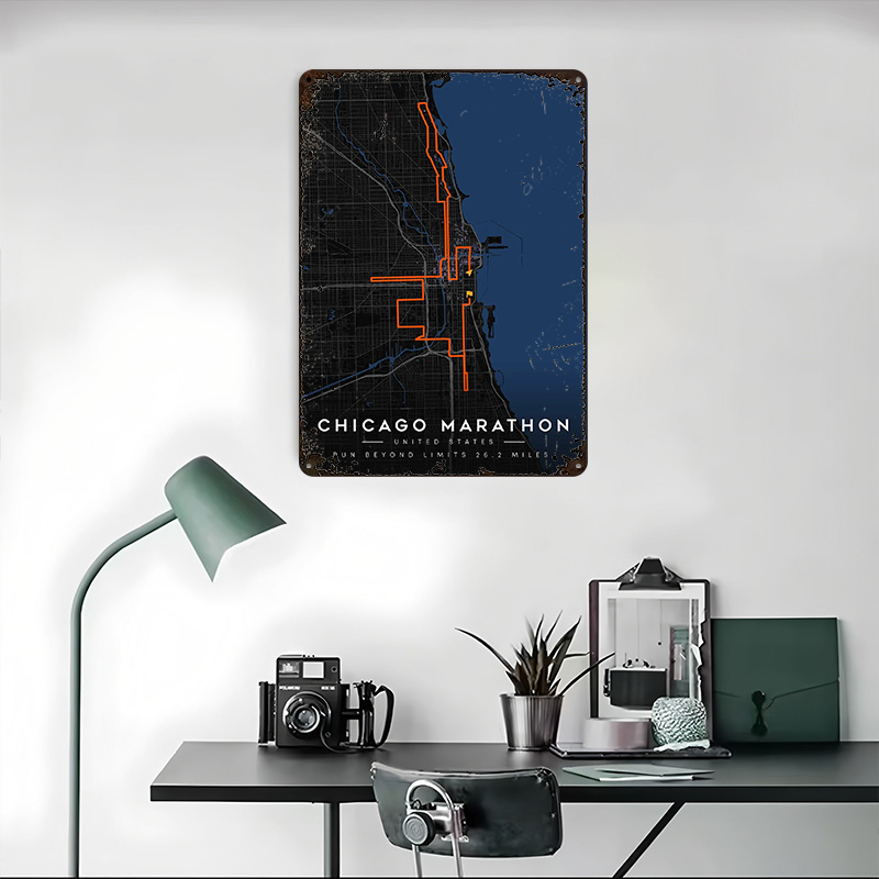 Chicago Marathon Route Map 3D  - Custom Map Poster recension och pris