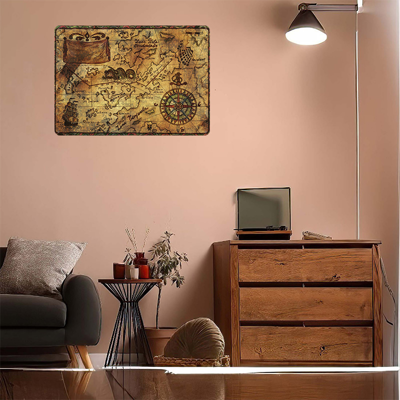 Vintage Map of the World Print - Custom Map Poster recension och pris