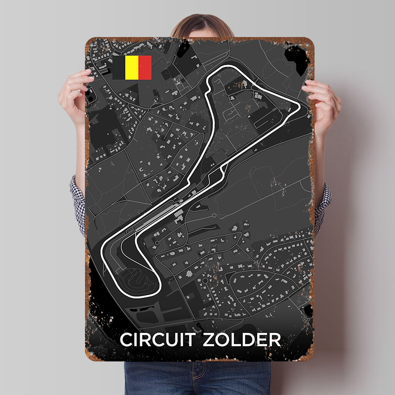 Circuit Zolder Track Map Metal - Custom Map Poster recension och pris