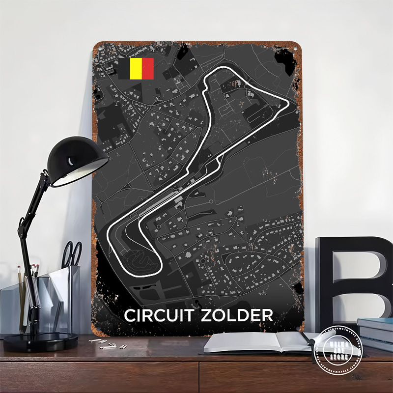 Circuit Zolder Track Map Metal - Custom Map Poster recension och pris